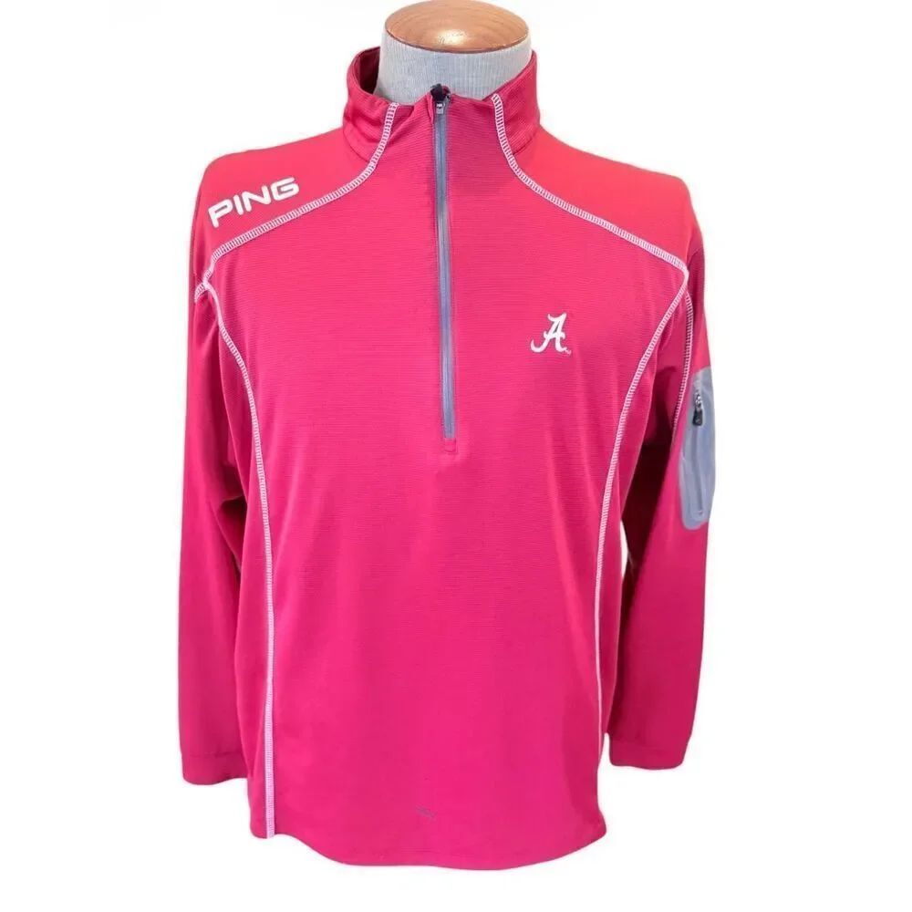 Alabama Crimson Tide Quarter Zip Golf Performance Pullover Large
